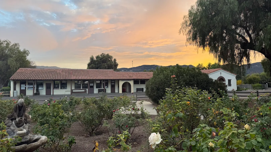 Mission Santa Inés Parish at Sunset